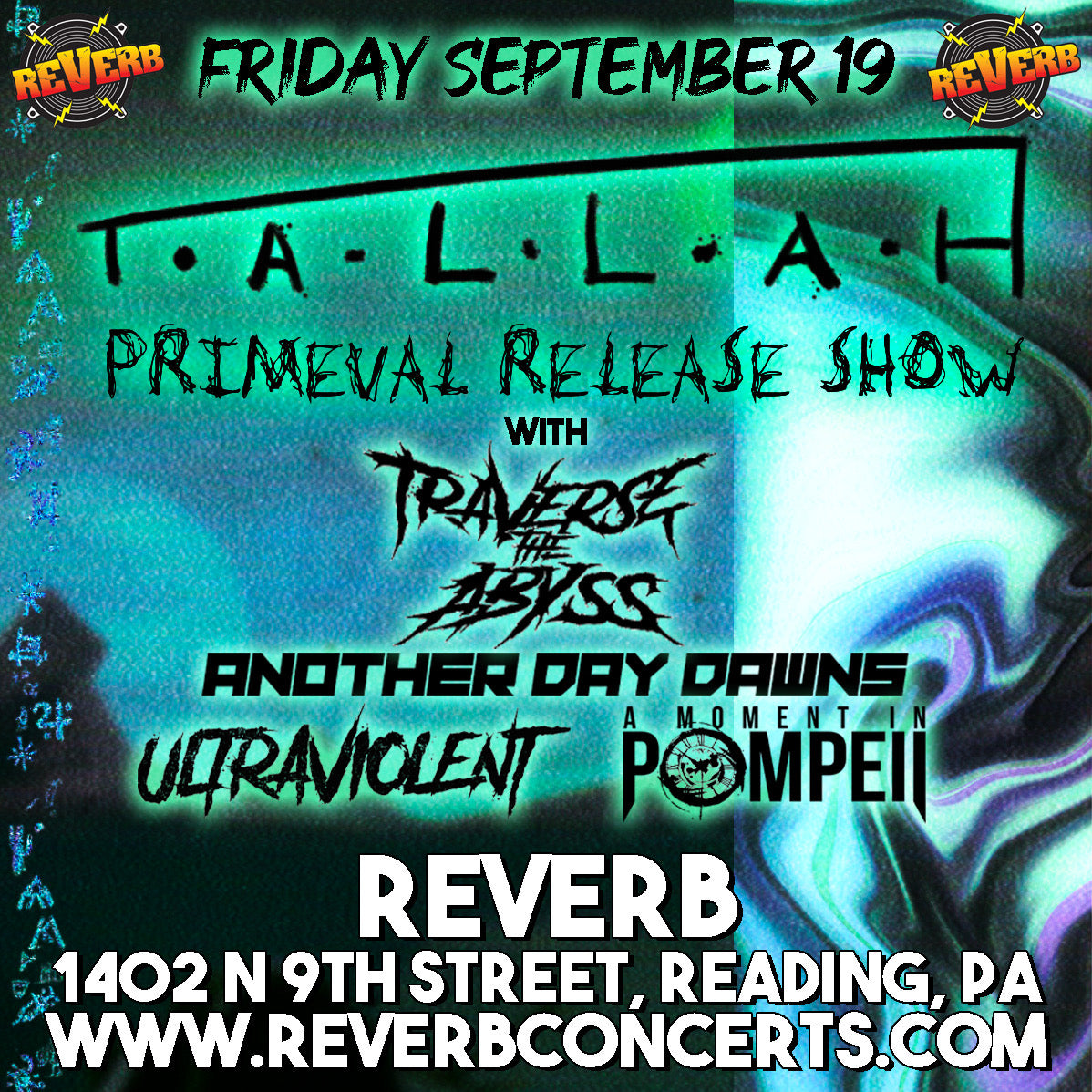 Ticket for Tallah Album Release 9/19 Reverb Reading, PA