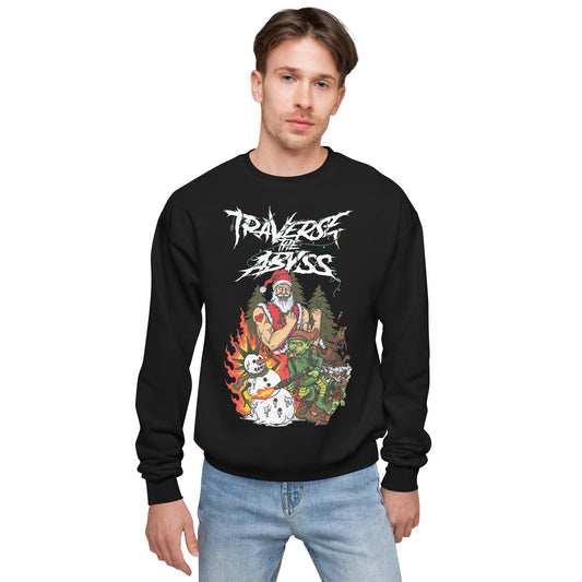 Traverse the Abyss Holiday Unisex fleece sweatshirt
